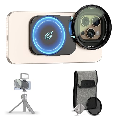 67mm CPL Filter, Lens Filter Adapter Pouch Set for iPhone 16 15 14 Pro Pro Max Plus, Magnetic Phone Lens Filter Ring with 1/4-20" & Cold Shoe Mount Pull-Out to Fit 17 Pro Max