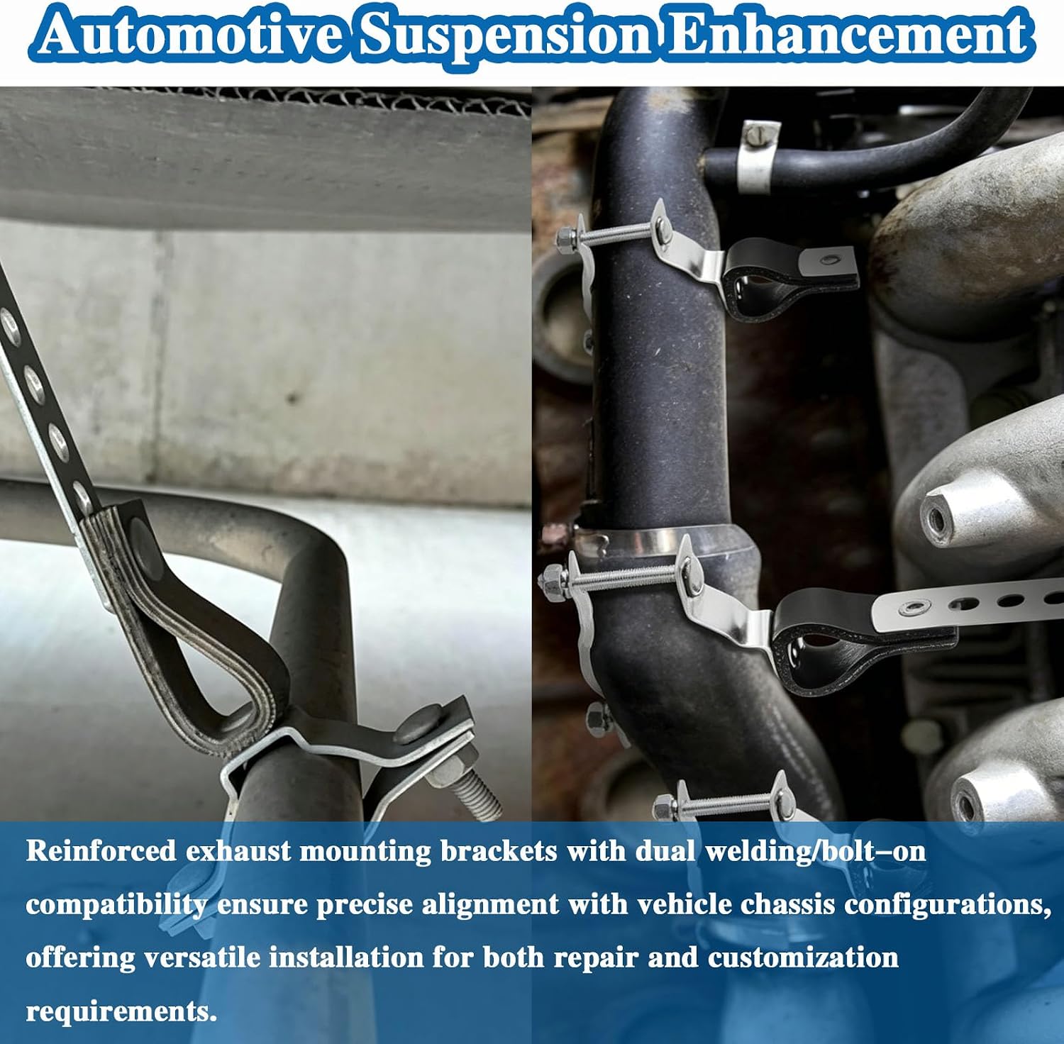 2 PCS 8 Hole Universal Exhaust Tailpipe Hanger,Muffler Hanger for Car Truck SUV Exhaust Systems