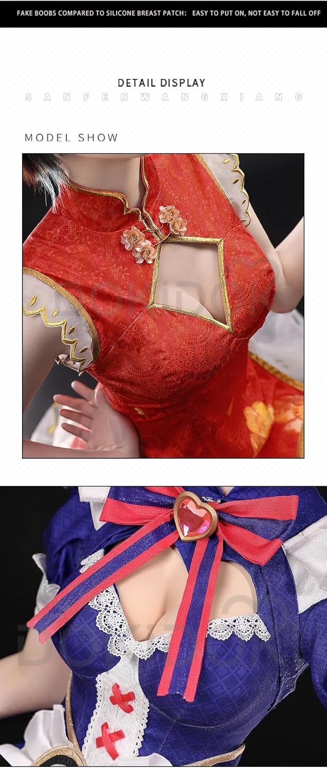 KIRA KIRA Fake Boobs Anime Game Cosplay Accessories Dokidoki False Breast Forms Crossdresser Realistic Shemale Boobs Corset cosplay lingerie for women (Nude, One Size)