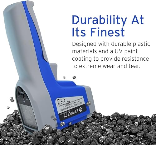 Miniatura 8 de Etekcity 1022D - Termómetro infrarrojo de pistola, con láser dual, emisividad ajustable y medición máxima, -581022 (-50550), tamaño estándar, azul y