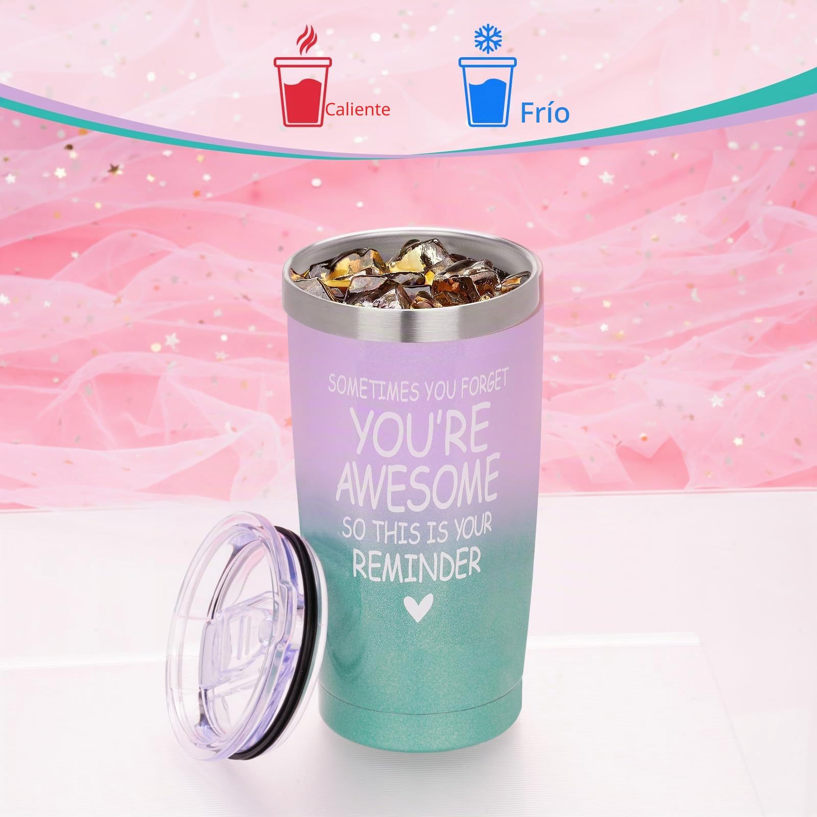 Regalo Original Para Mujer - Taza Termo y Velas Perfumadas - Cumpleaños, San Valentín Para Amigas, Hermanas, Novias, Madre, Mama