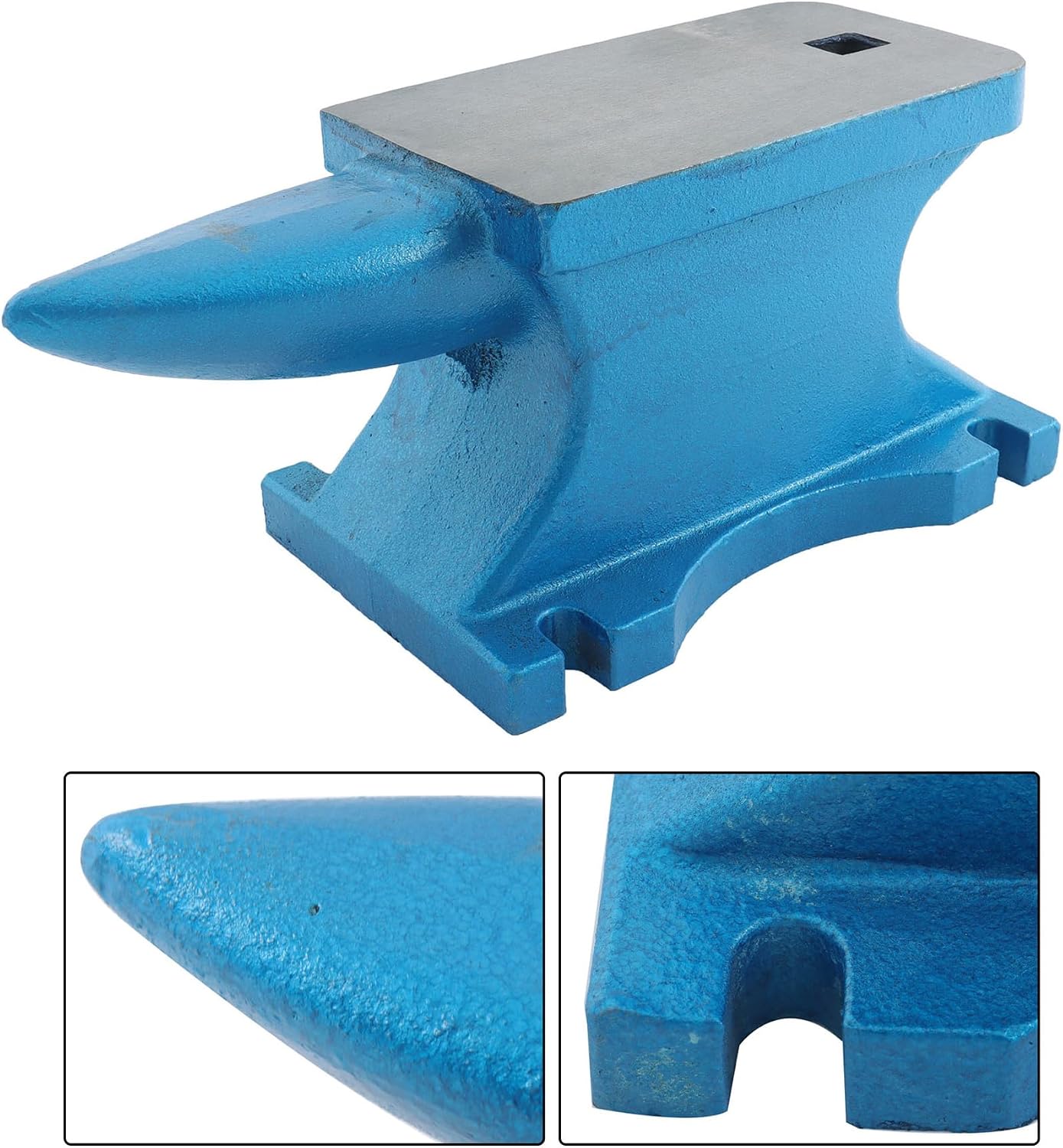 Timunr 66Lbs Horn Anvil Cast Steel Single Angle Steel Anvil Fit for Hammering, Straightening, and Shaping Workpieces