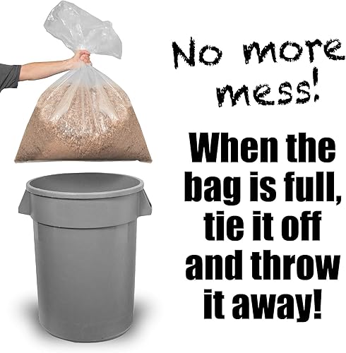 Miniatura 6 de Bolsa de repuesto para colector de polvo de plástico transparente, paquete de 5 unidades de 20 pulgadas de diámetro por 43 pulgadas de largo para