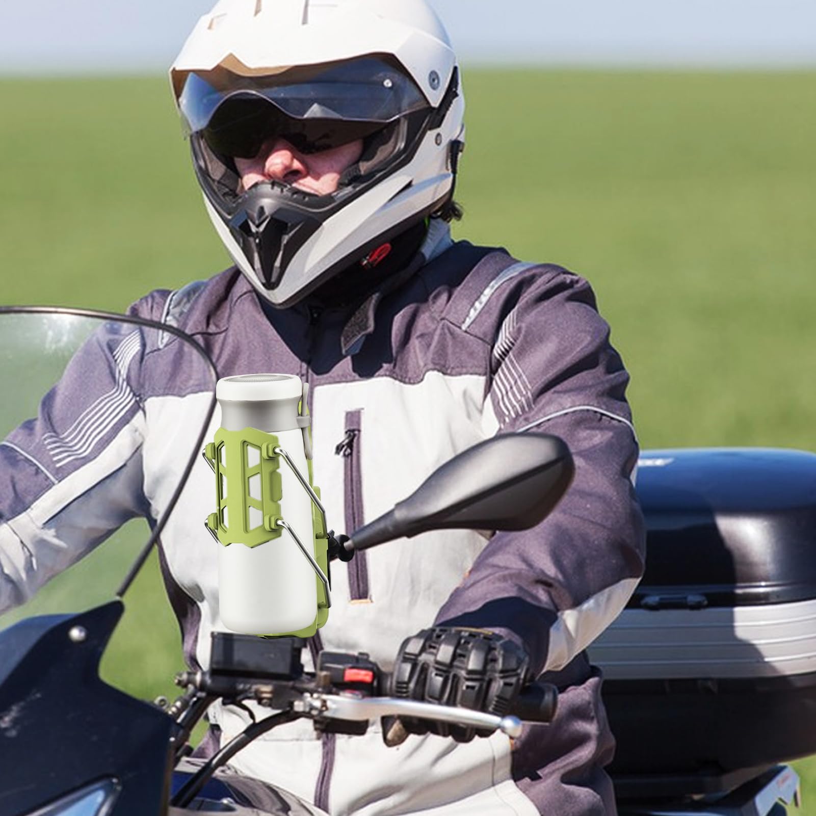 Uchwyt na bidon rowerowy, automatyczny zacisk, klatka na kubek motocyklowy, obracany o 360 stopni, adaptacyjny uchwyt na butelkę wody, do jazdy na rowerze, rowerów szosowych, motocykli