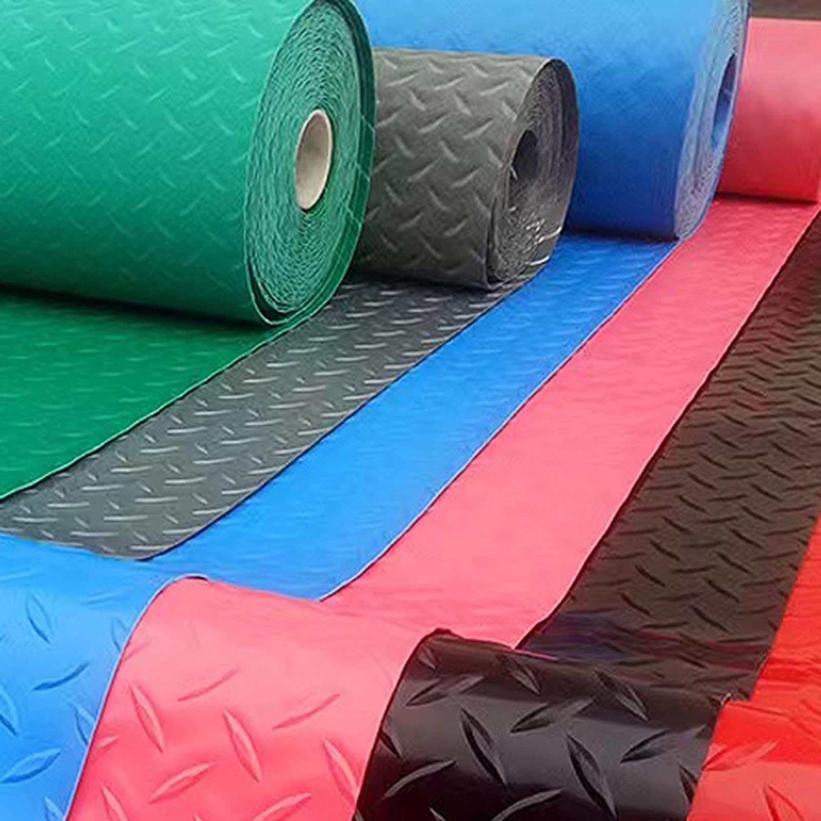 Rouleau de revêtement de sol de garage en PVC rouge étanche 1x2m