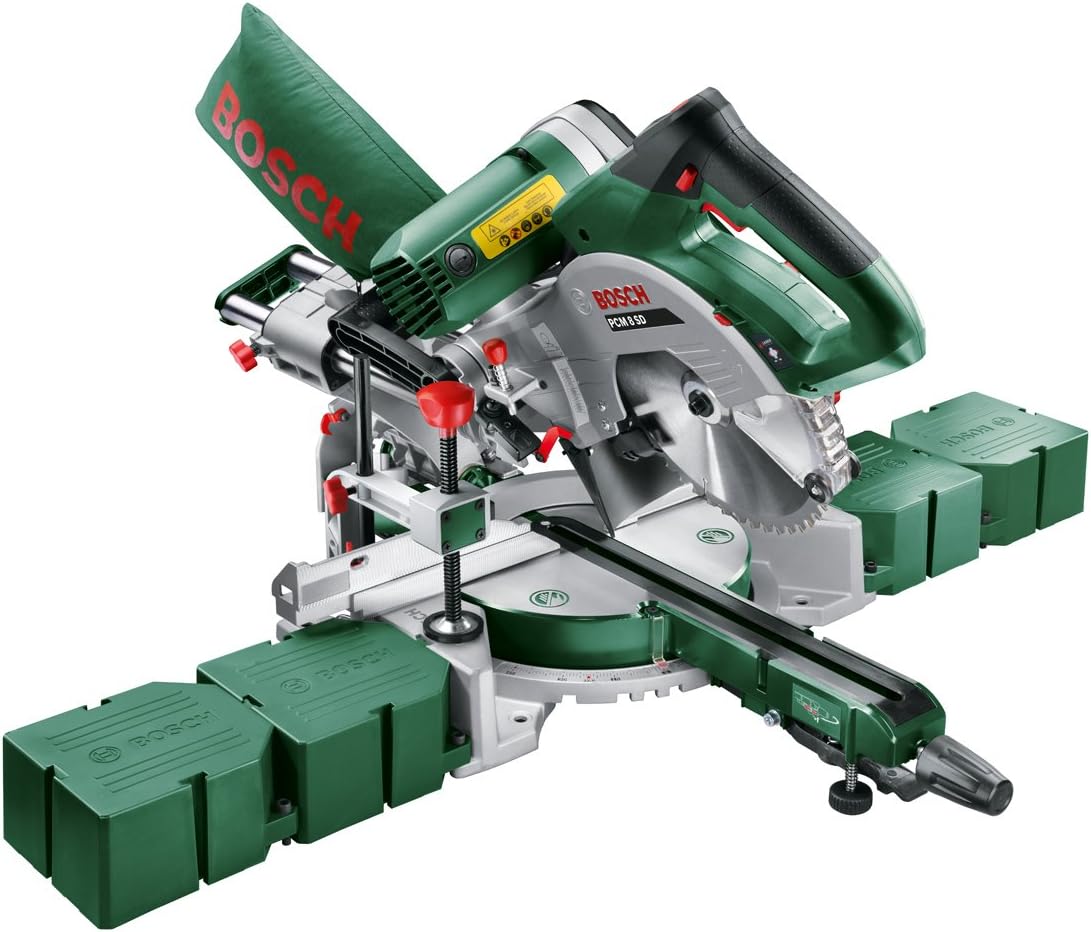 Bosch Kapp- und Gehrungssäge PCM 8 SD (1.200 Watt, Kreissägeblatt Ø: 216mm, im Karton)