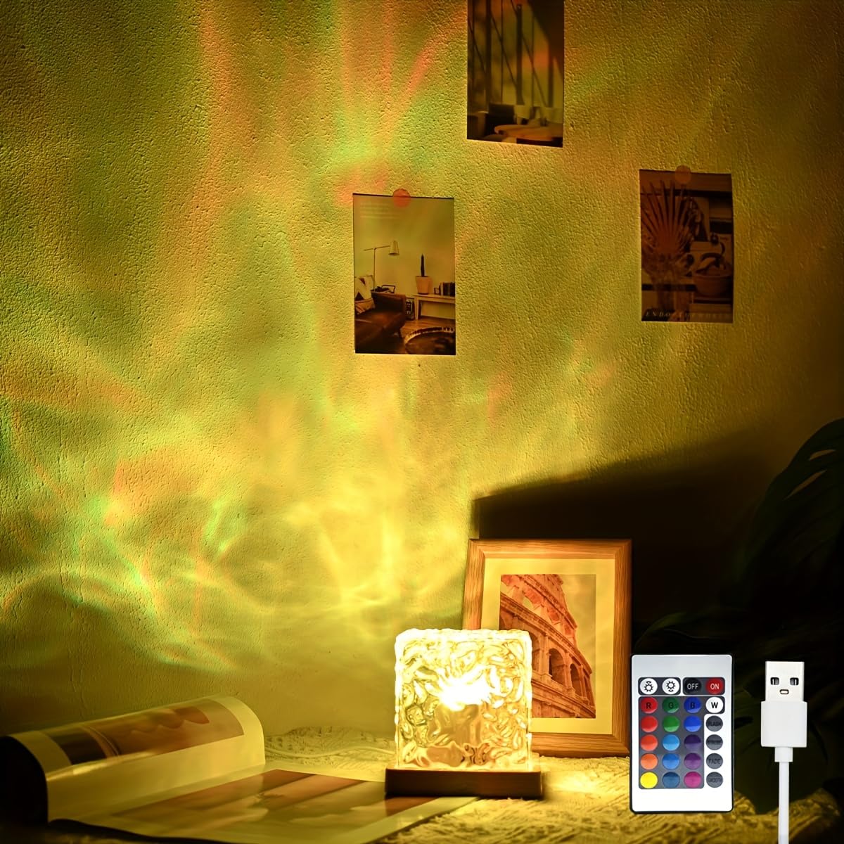 Northern Lights Ocean Wave Projector Light Galaxy Light Projector 16 Colors
