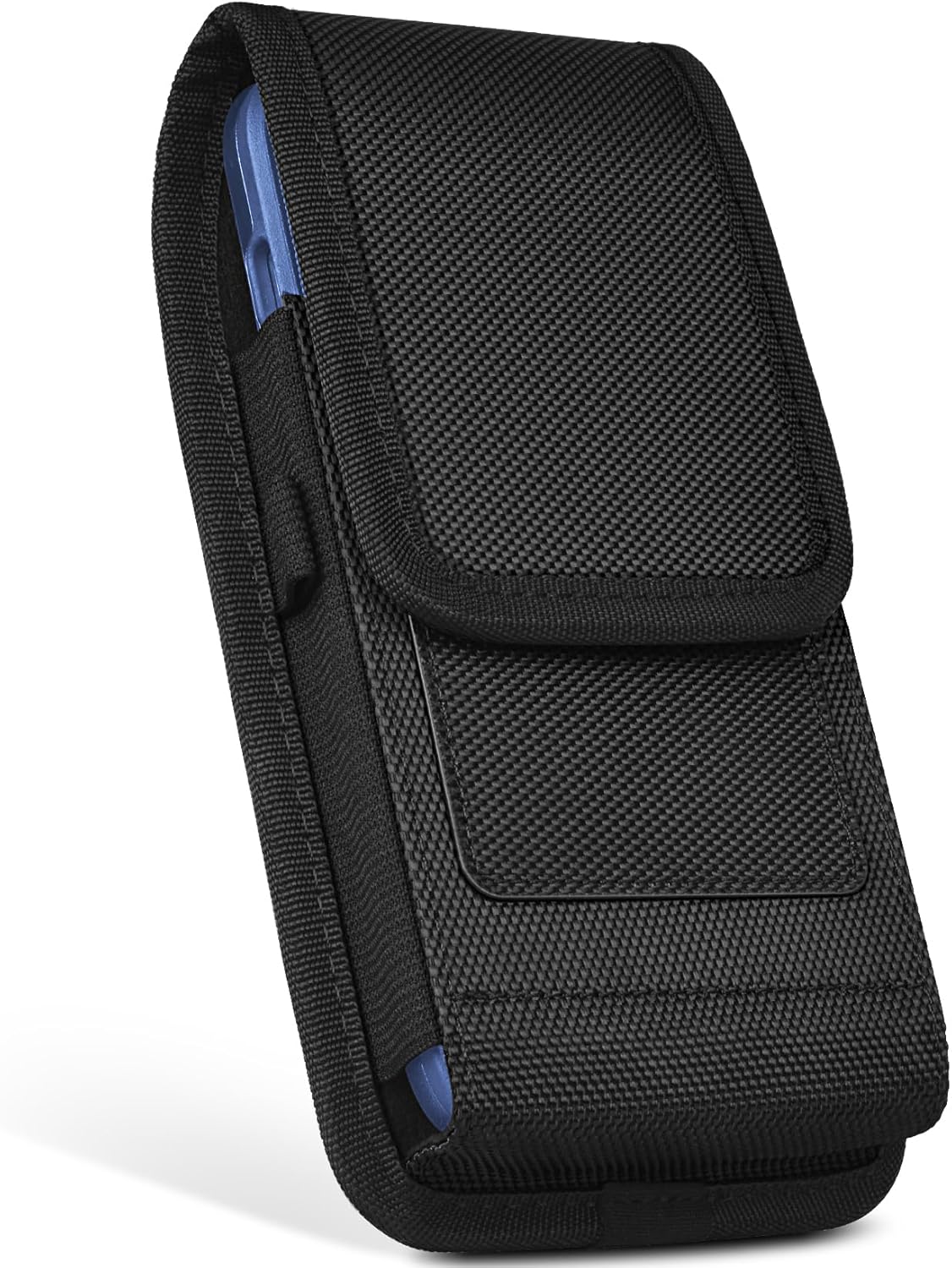 ykooe Belt Clip Holster Case for Samsung Galaxy S25/S24/S23/S22/S21 Ultra A16 A26 A35 A36 A55 A56 Models, Nylon Cell Phone Card Holder Pouch-Black