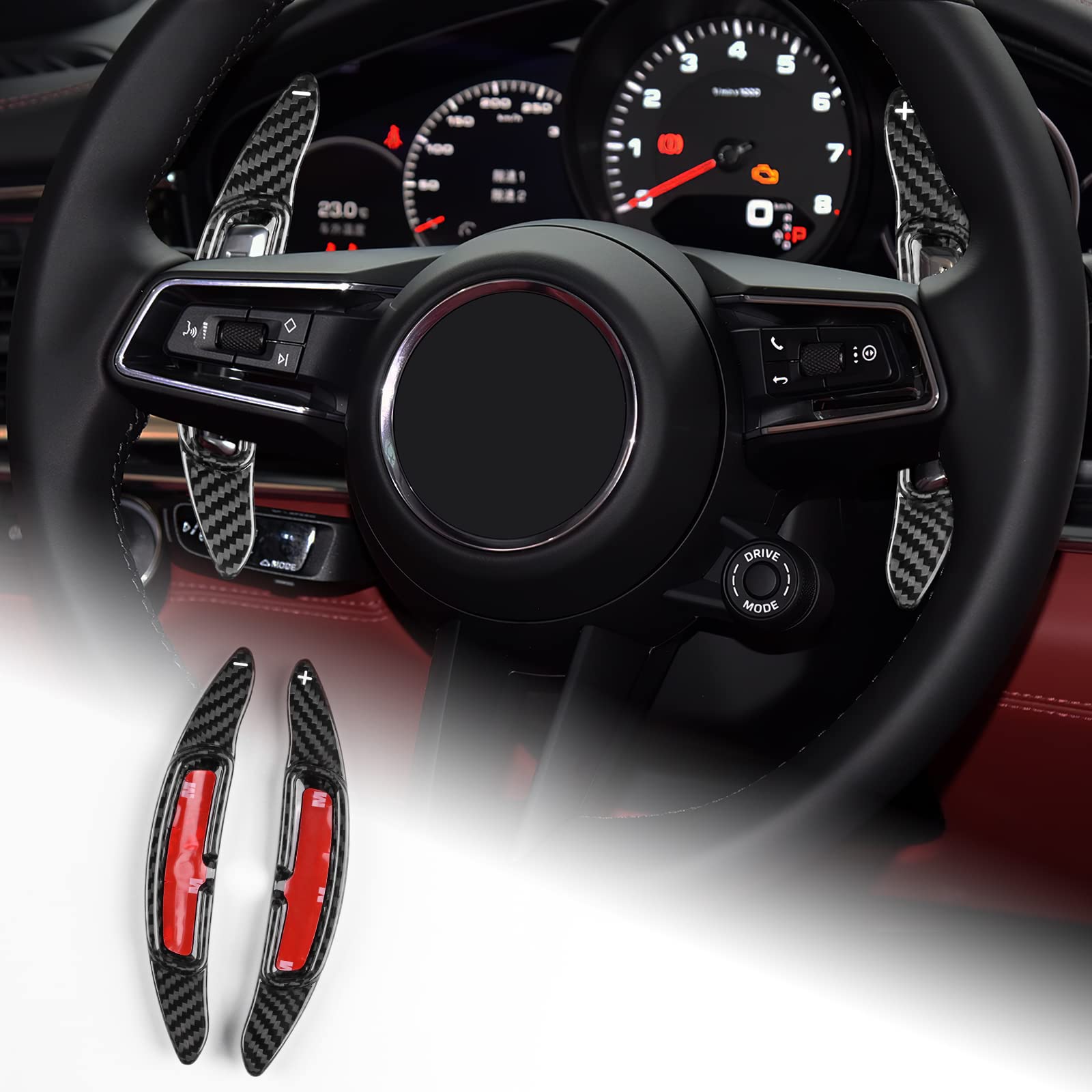 ポルシェ 911 992型 パドルシフトカーボンT-carbon製美品ソフトボール3