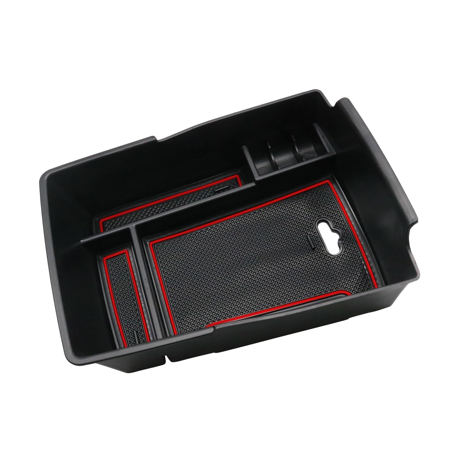 Drezzo Car Center Console Cover Santa Fe for TM 2021 2022 2023 Car Armrest Storage Box Central Control Container Stowing Tidying Auto Interior Accessories(Red)