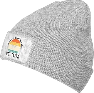 Raise Chickens Not Taxes Beanie Hat for Women Men Winter Hat Cuffed Knit Skull Cap Warm Ski Hats