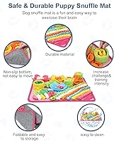 Vista 2 de Tapete de olfateo para perros, gatos, conejos, tapete de alimentación de golosinas para mascotas, 15.4 x 15.4 pulgadas para pequeños y medianos