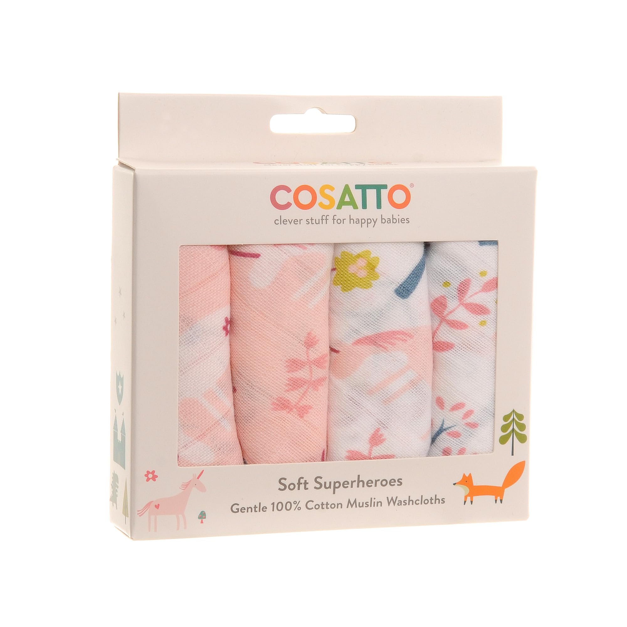 Cosatto Washcloths Unicorn Garden, Cosatto Unicorn Garden, 25 x 25 CM