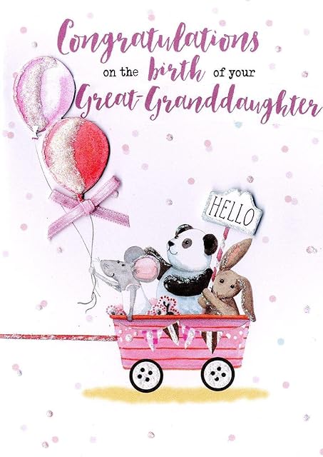 New Baby Great-Granddaughter Greeting Card Second Nature Just To Say Cards