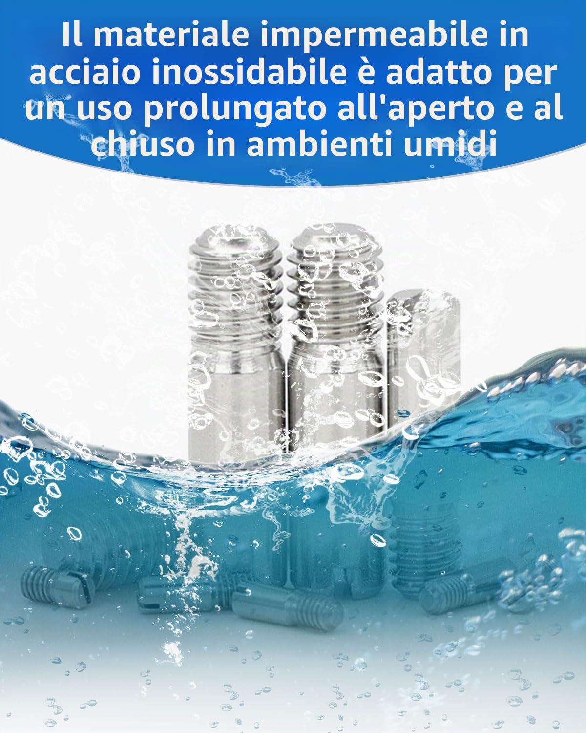 10 pezzi 304 M6 x 16 mm in acciaio inox con scanalatura maschio dritto perni filettati, filettati, per il posizionamento di mobili e armadi