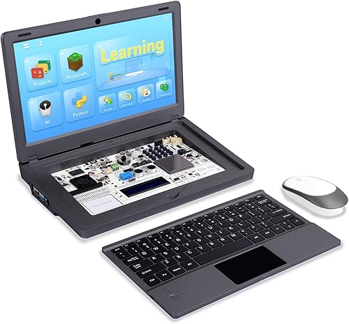 ELECROW Raspberry Pi 4 - Kit de iniciación de 8 GB, Raspberry Pi 4 modelo B, computadora de placa única Crowpi2 con fuente de alimentación y edición