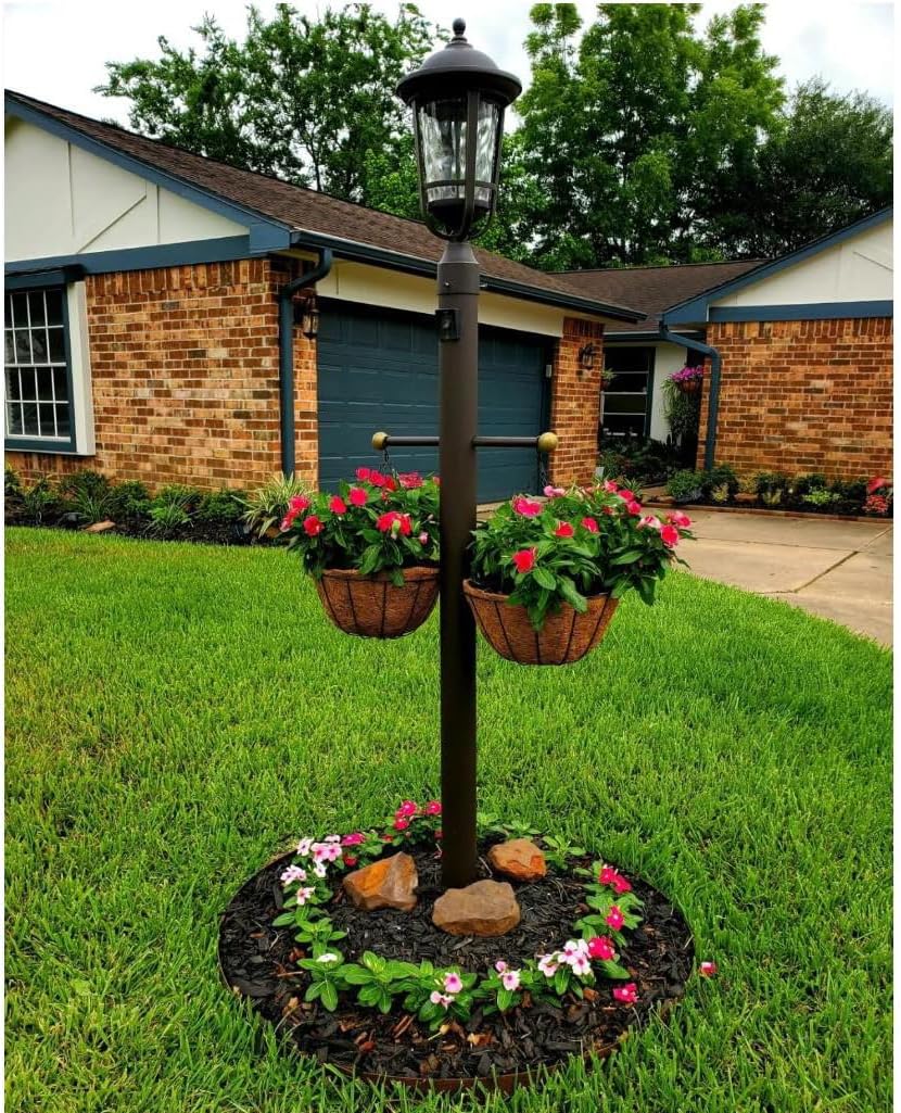 MTB Supply 2 Pack 14 Inch Garden Hanging Baskets Traditional Style with Coco-Liner for Home Balcony Patio Decoration Outdoor Planter