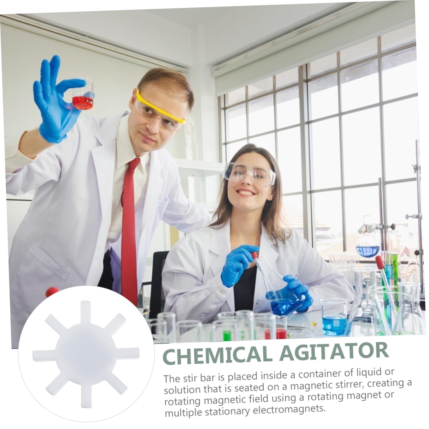 OUNONA 10stücke Octagonal Magnetrührstab Chemisches Für Laboranwendungen Ptfe-beschichtet Hochgradig Chemikalienbeständig Für Biologische Und Heimanwendungen