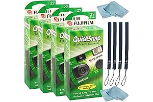 Capture Memories with Fujifilm's QuickSnap Flash 400 Disposable Camera 4-Pack