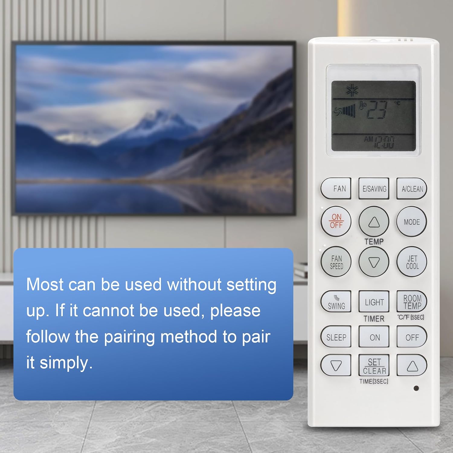 Universal AC Remote Fit for LG Air Conditioner A/C Controller All Models | Replacement Remote Control Compatible with LG Split All Air Conditioning, Easy to Use, 26 Feet Control Distance, White