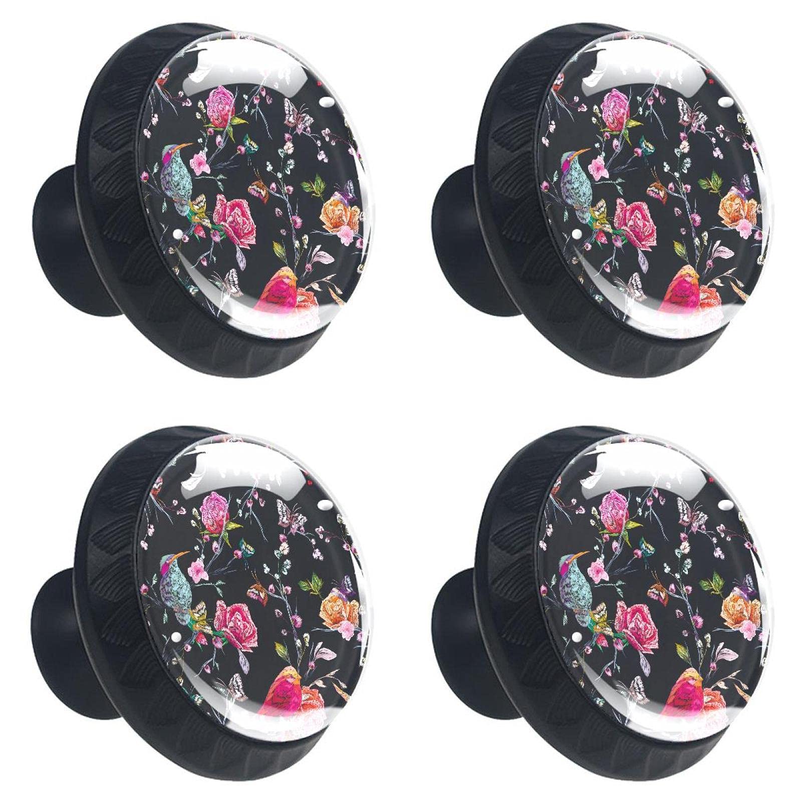 Boutons de tiroir en verre 30mm poignée de meuble cuisine commode bureau avec vis