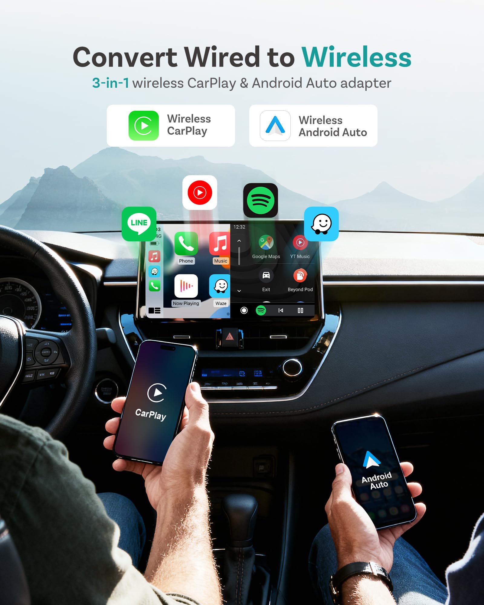 Amazon.com: Ottocast P3 Pro AI Box Wireless CarPlay & Android Auto