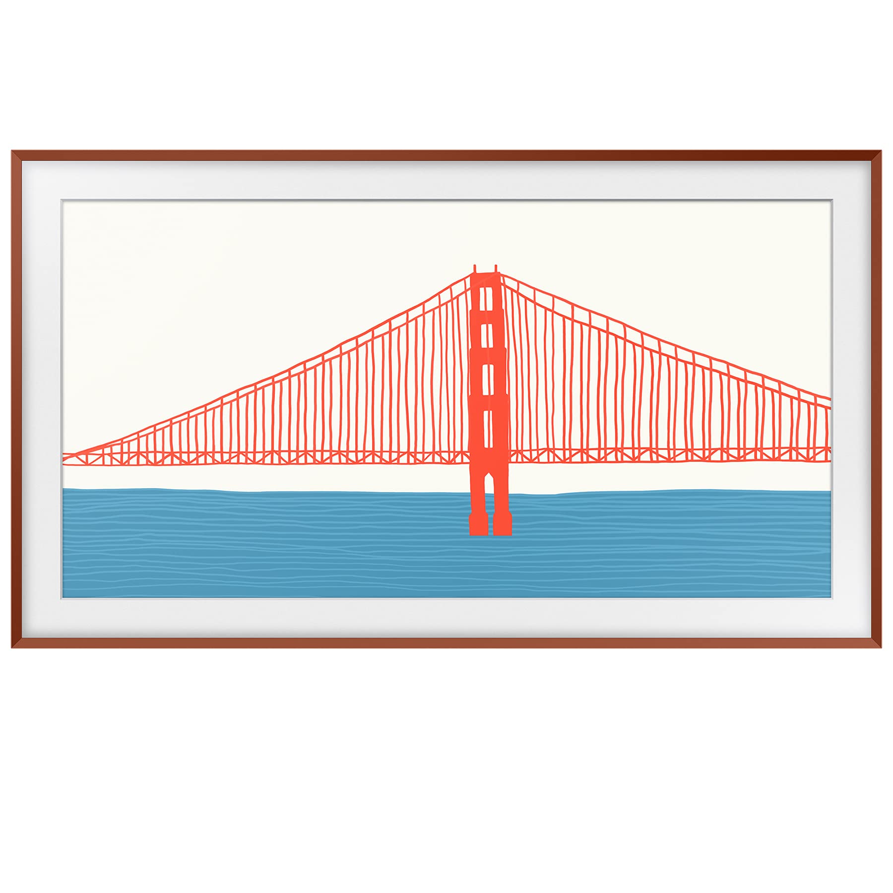 Samsung The Frame Bezel - Terracotta 55 Inch -1