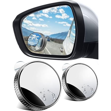 8" Round Convex Heated Blind Spot Mirror - Big Rig Chrome Shop