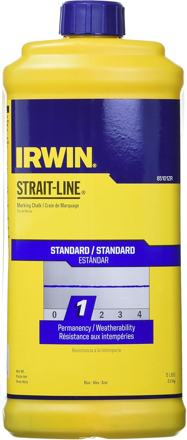IRWIN STRAITLINE Marking Chalk, Standard, Blue, 5 lbs (65101ZR