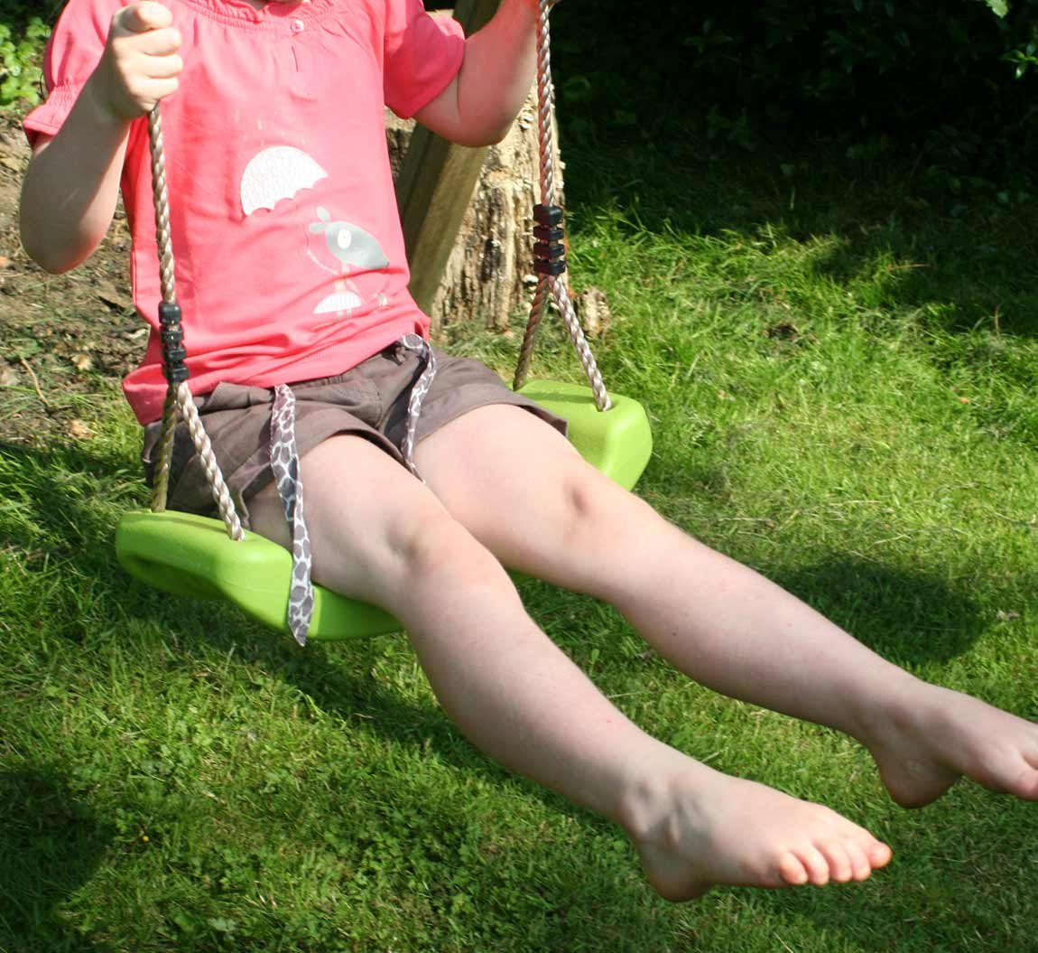 Garden Games Altalena in plastica di prima scelta per bambini (verde mela)