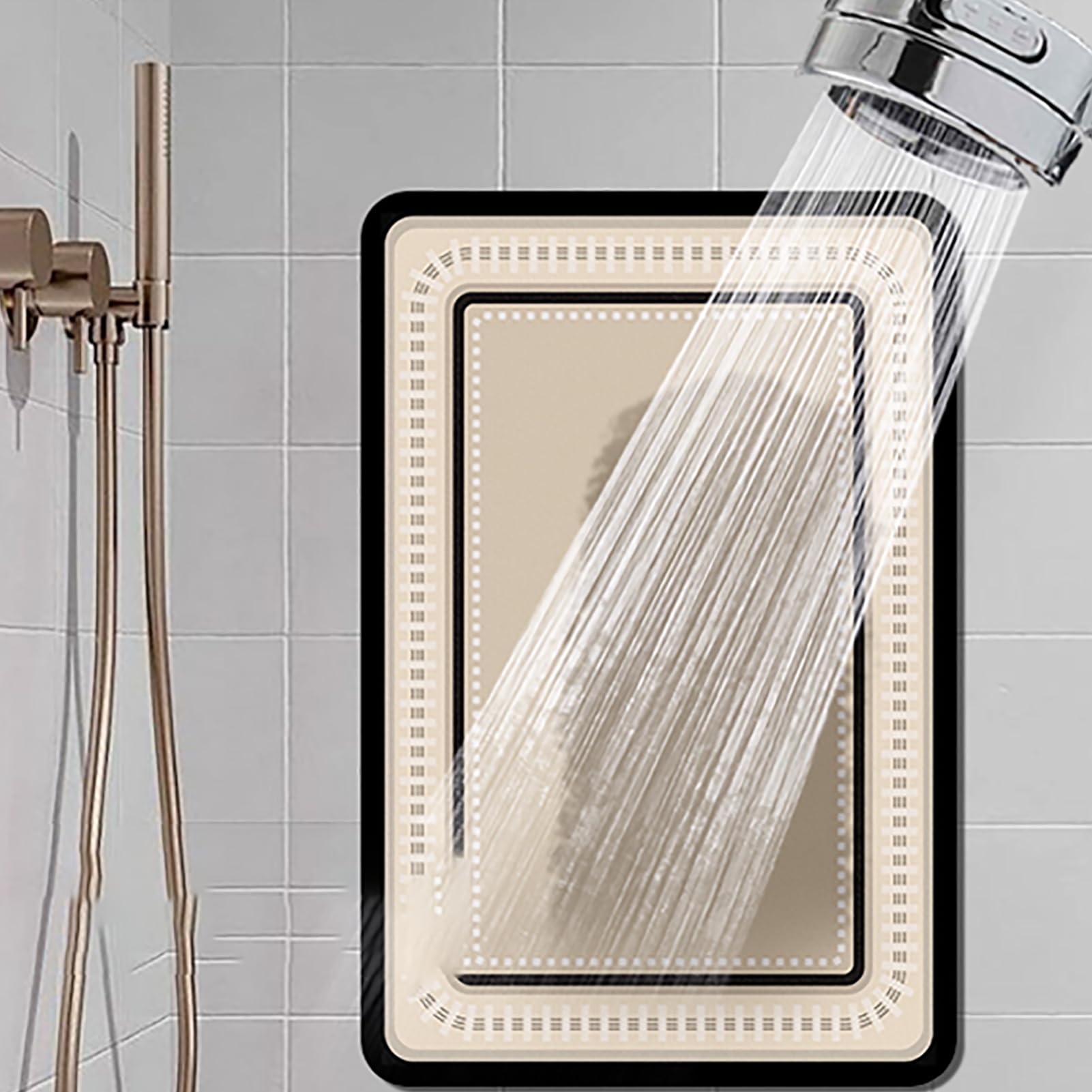 Tapis de Sol Super Absorbant 60x120cm, Tapis de Sol Lavable en Pierre de Diatomée, Tapis de Douche Doux Séchage, Doux Microfibre Douceur d'intérieur, pour Cuisines, Machines a Laver
