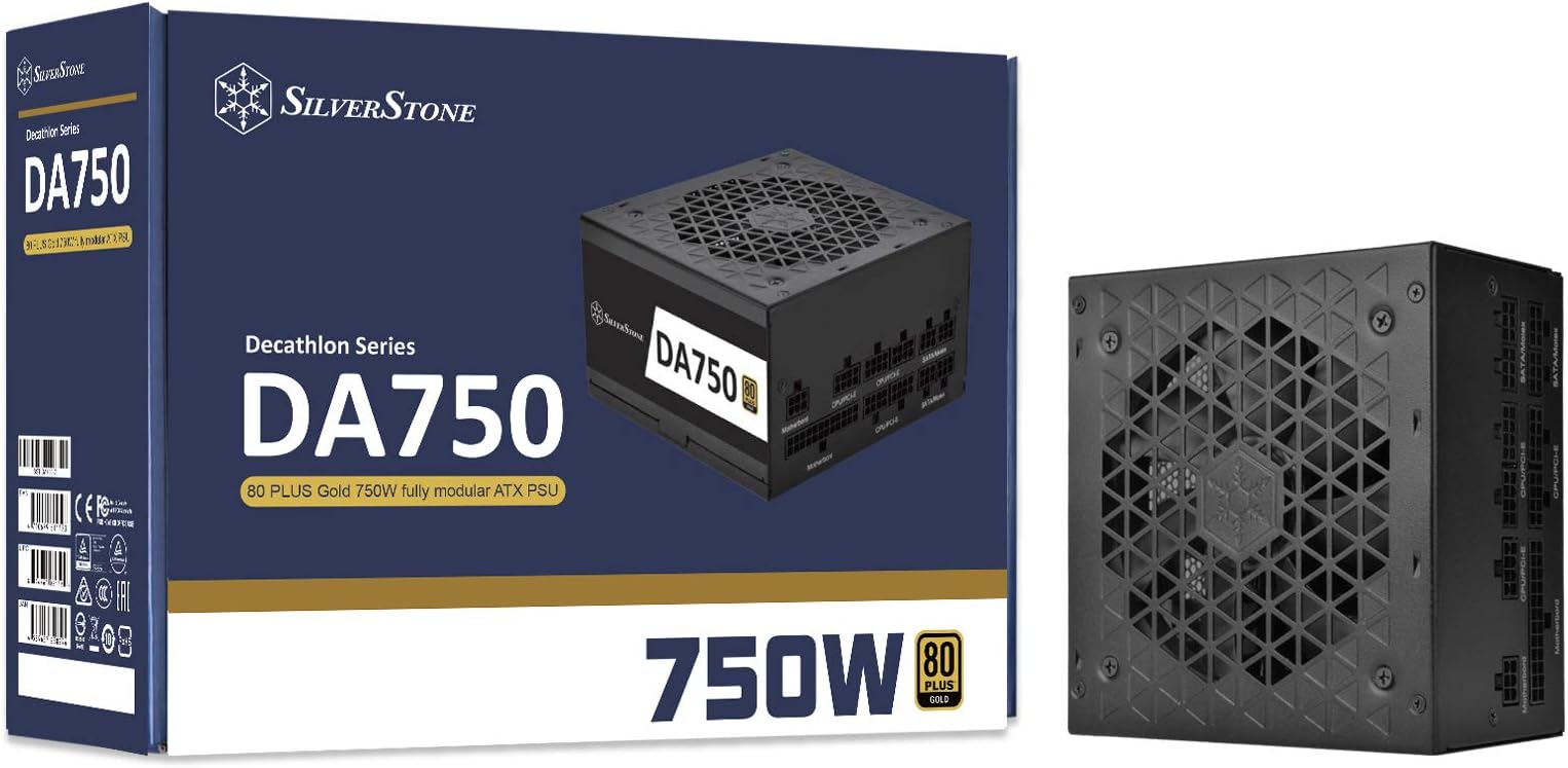 SilverStone DA750 Gold 80 Plus Gold 750W Fully Modular ATX Power Supply (SST-DA750-G)