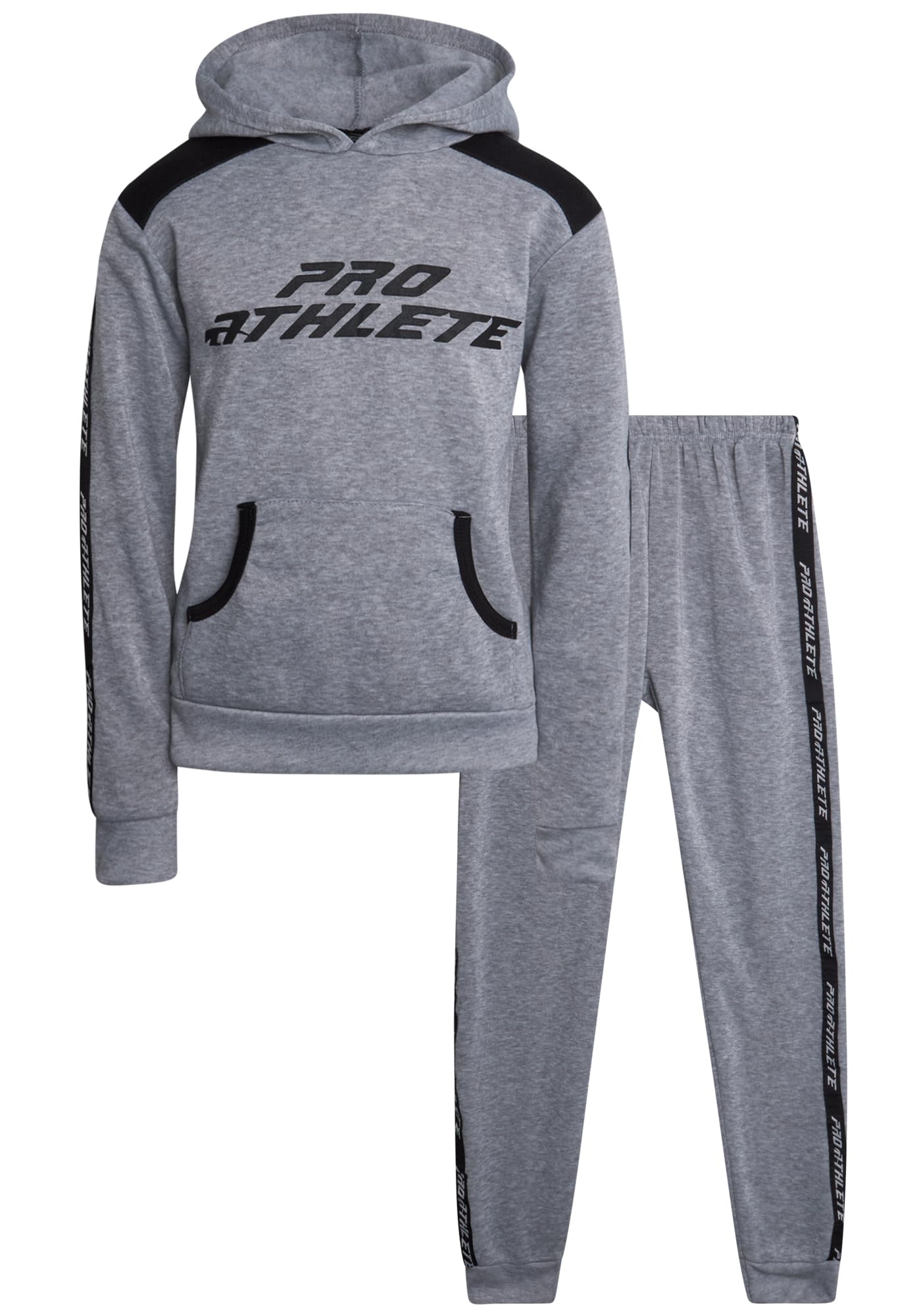 Pro AthleteBoys Sweatsuit Set - 2 Piece Performance Fleece Pullover Hoodie and Jogger Sweatpants Set for Boys (Sizes: 2T-16)