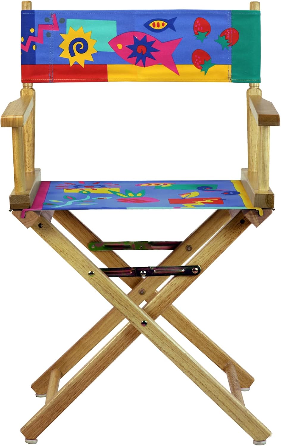 Casual Home Natural Frame/Capri Canvas 18" Classic Height Directors-Chairs, 21.75" W x 17" D x 33.75" H