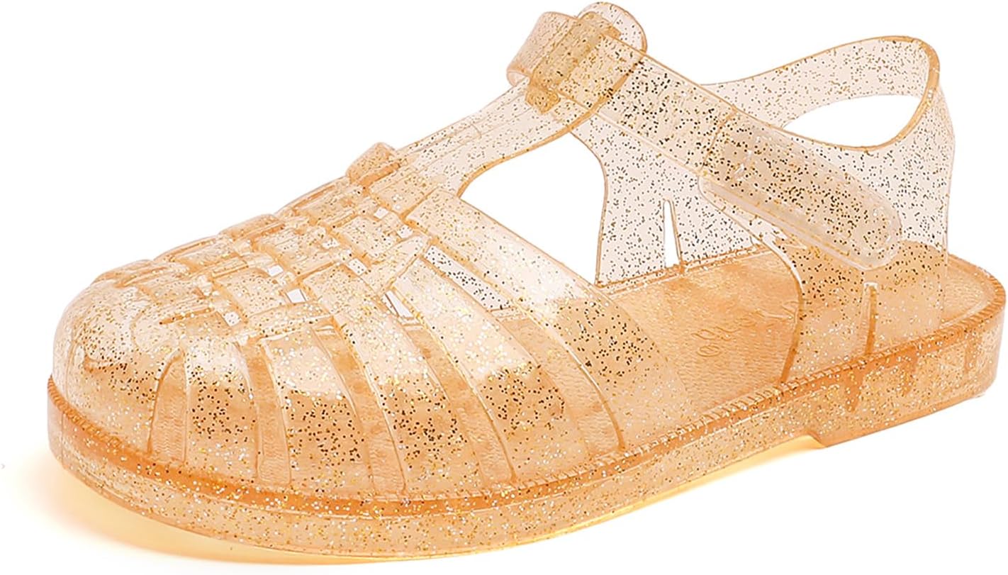 Jelly Sandals for Girls,Closed Toe Princess Costume Summer Dress Shoes Fisherman Gladiator Water Beach Flat Sandals for Toddler/Little Kid/Big Kid