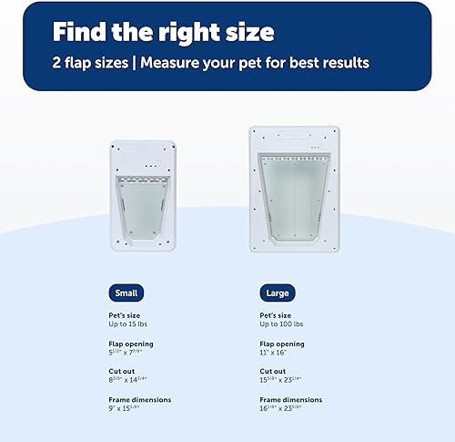 Vista 4 de PetSafe Electronic Pet Door - Rust-Proof Programmable Smart Collar-Activated Dog or Cat Entry - Easy Installation & Space-Saving Design - Small