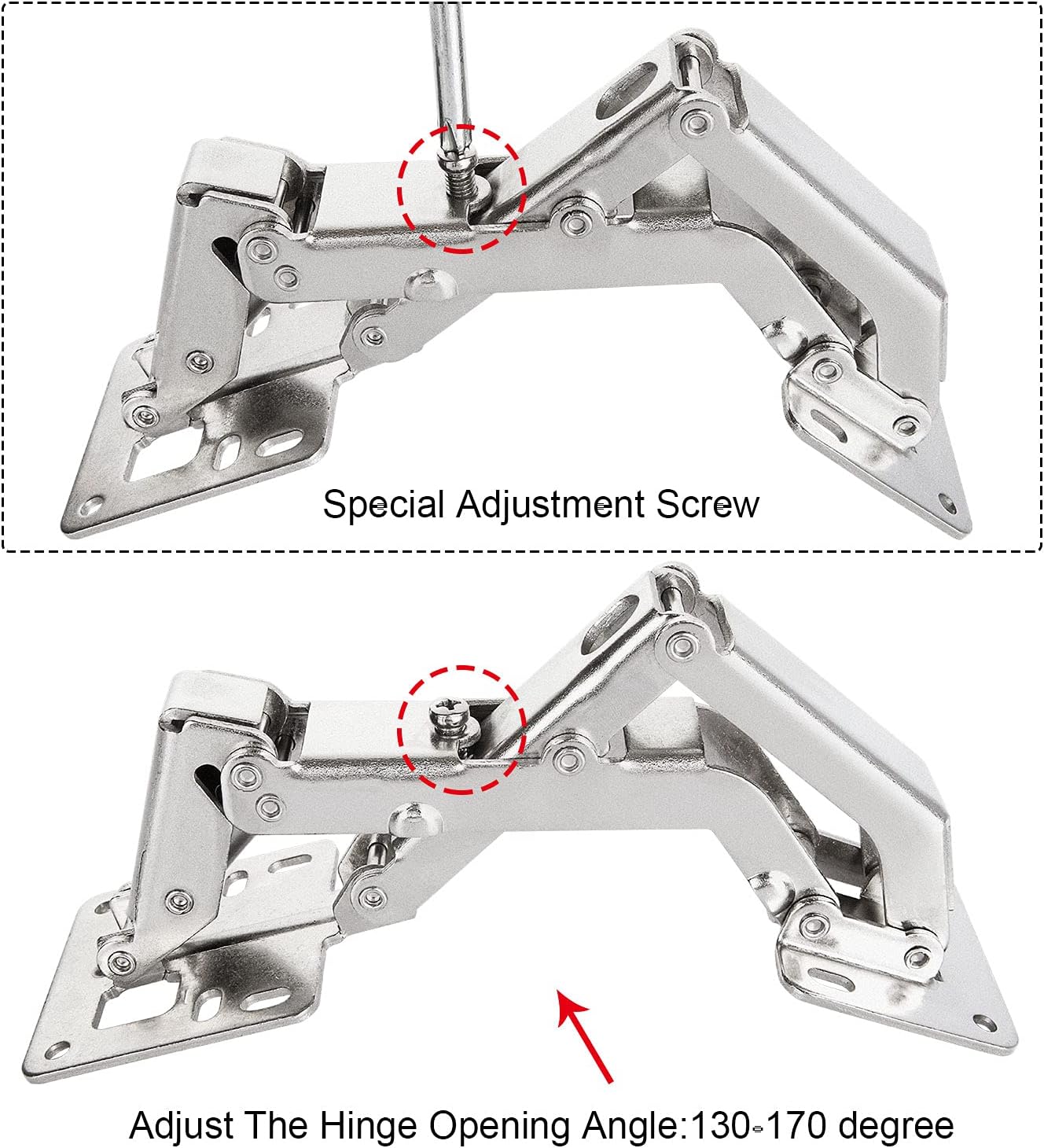 Buy AHUNTTER 4PCS 165 Degree Hinge, 35mm Full Overlay Concealed