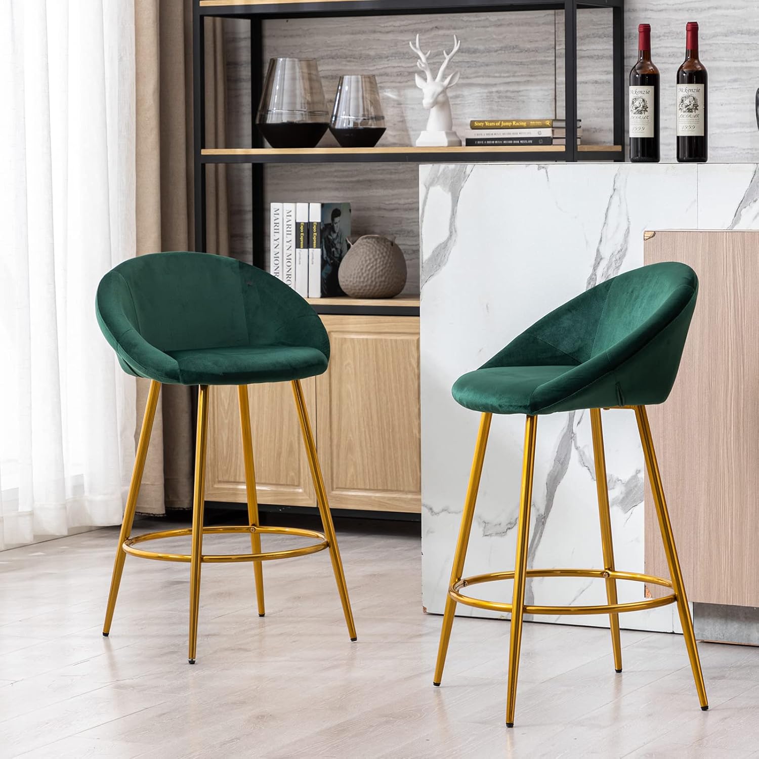 Mutipurpose Modern Gold Velvet High Dining Chairs 72 71RWSXkvUSL. AC SL1500