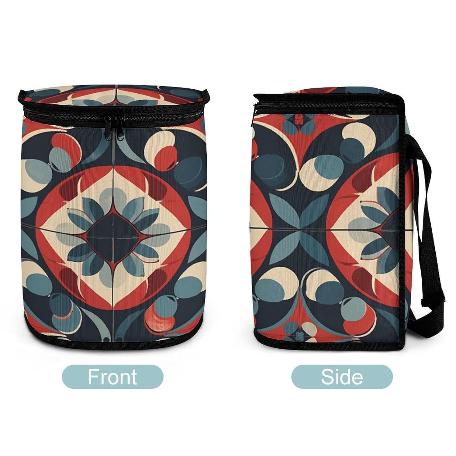 Medieval Design Style Car Trash Can Round Hanging Car Garbage Storage Bags Leak-Proof & Spill-Proof Grocery Organizer Bag