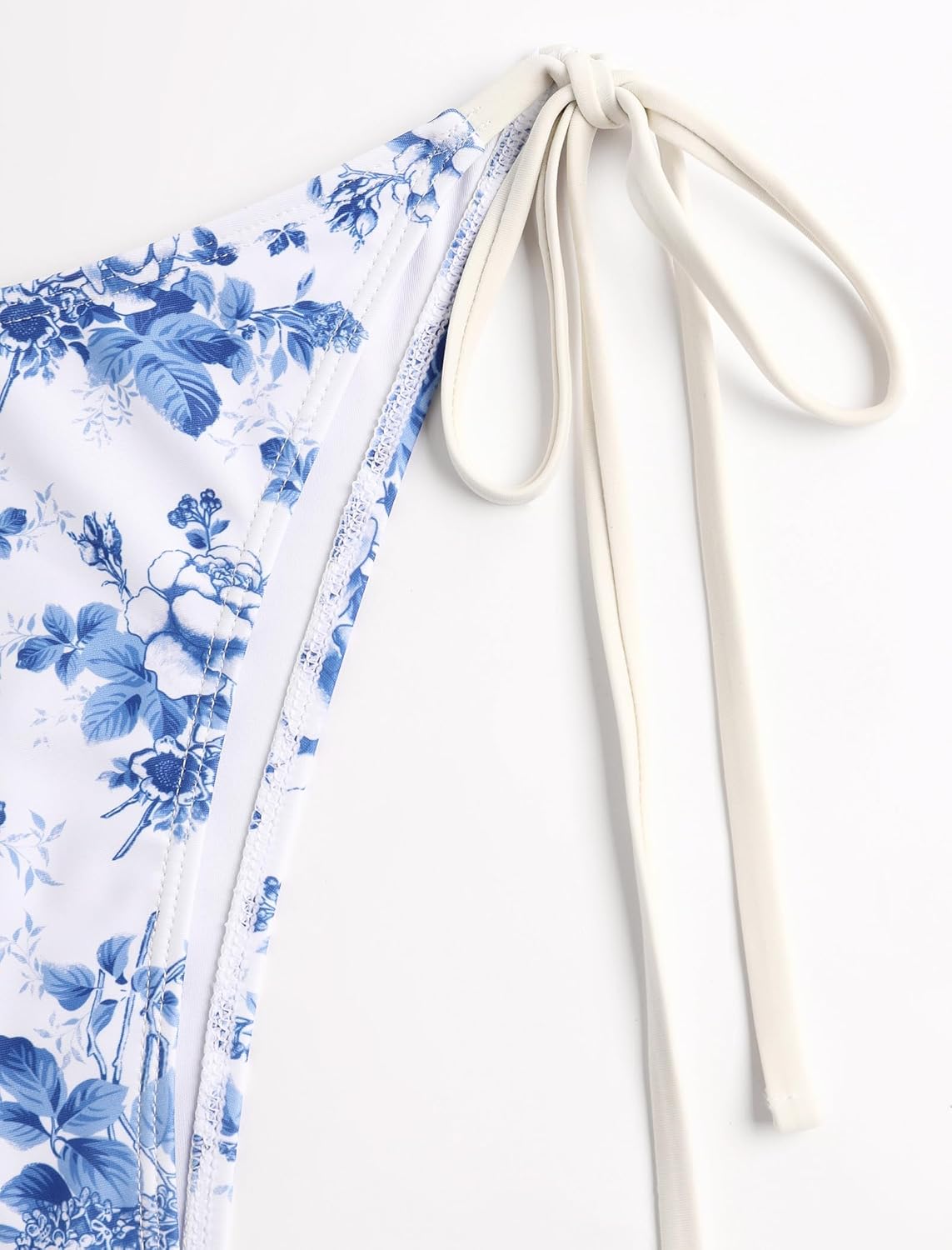 ZAFUL Tankini Swimsuits for Women Tie Front Tummy Control Spliced Ruffles Bikini Sets Two Piece Bathing Suits - Image 5