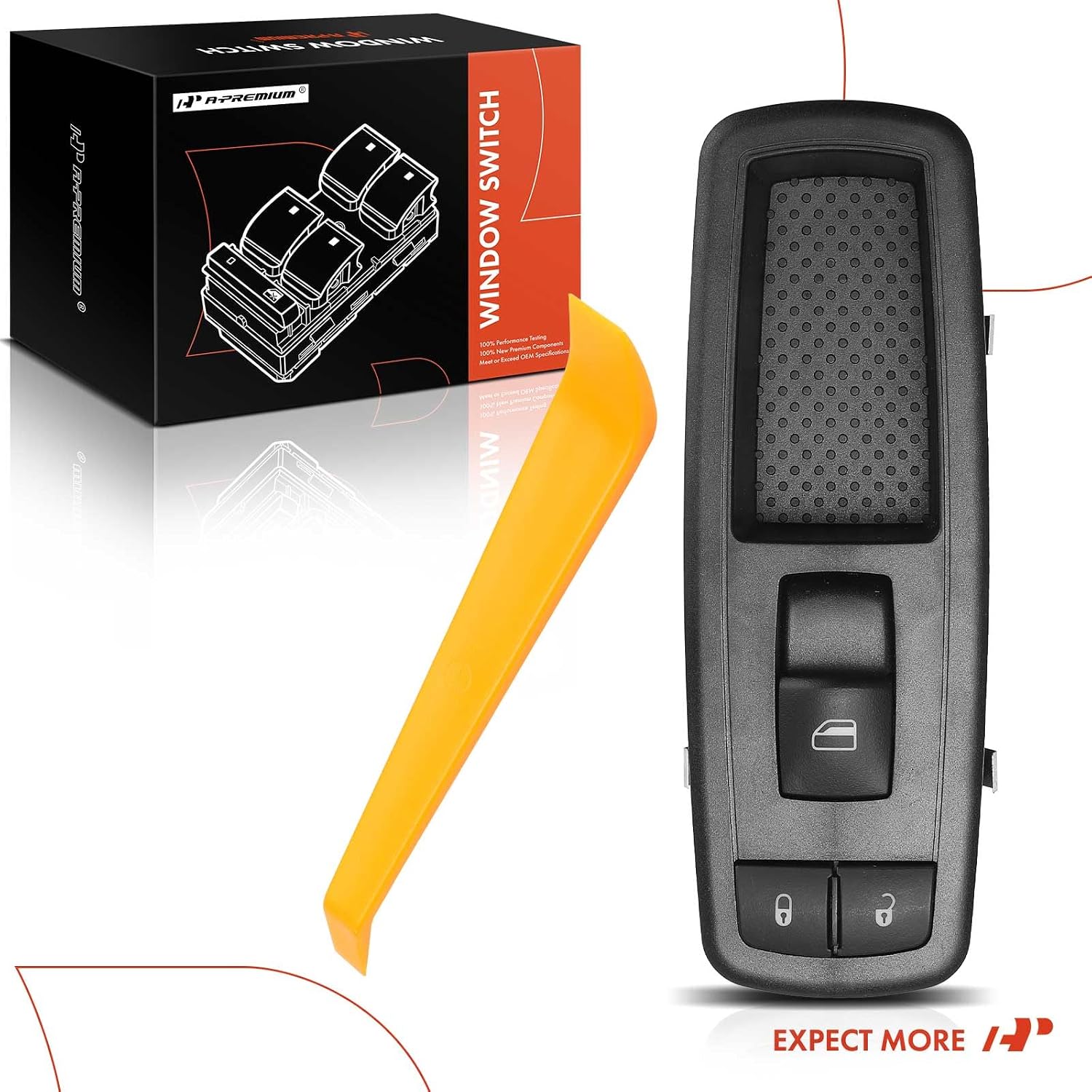 A-Premium Front Right Passenger Side Power Window Switch | Compatible with Jeep Cherokee 2014-2016 & Chrysler 200 2015-2016 & Dodge Dart 2013-2016, Replaces 56046554AB