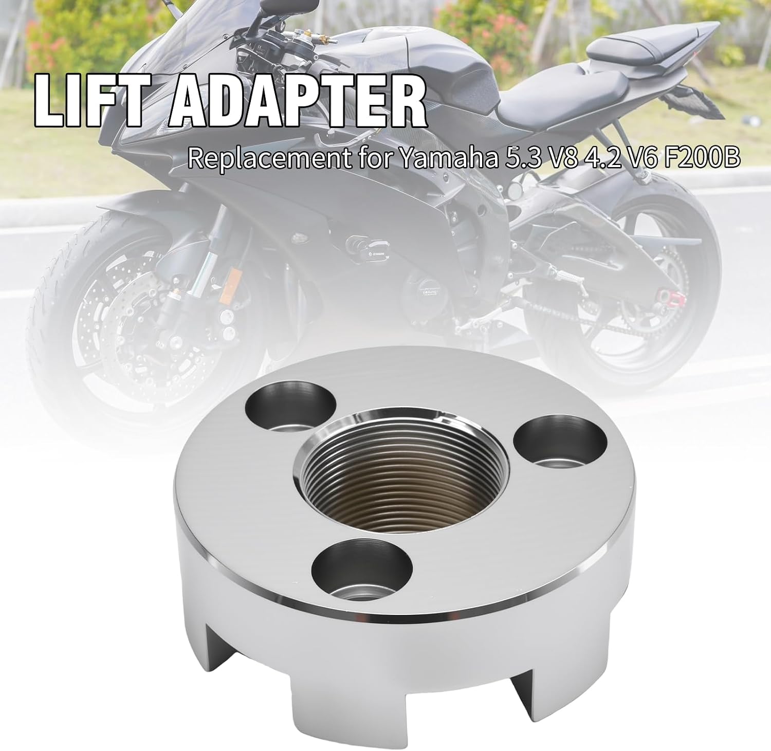 Yamaha Outboard Flywheel Lifting Adapter MT0025, 1.5"-16 Thread Fits F200B F115B F425A F425B, Replaces YB-06820 Lifting Eye for 4.2L 5.3L V6 V8