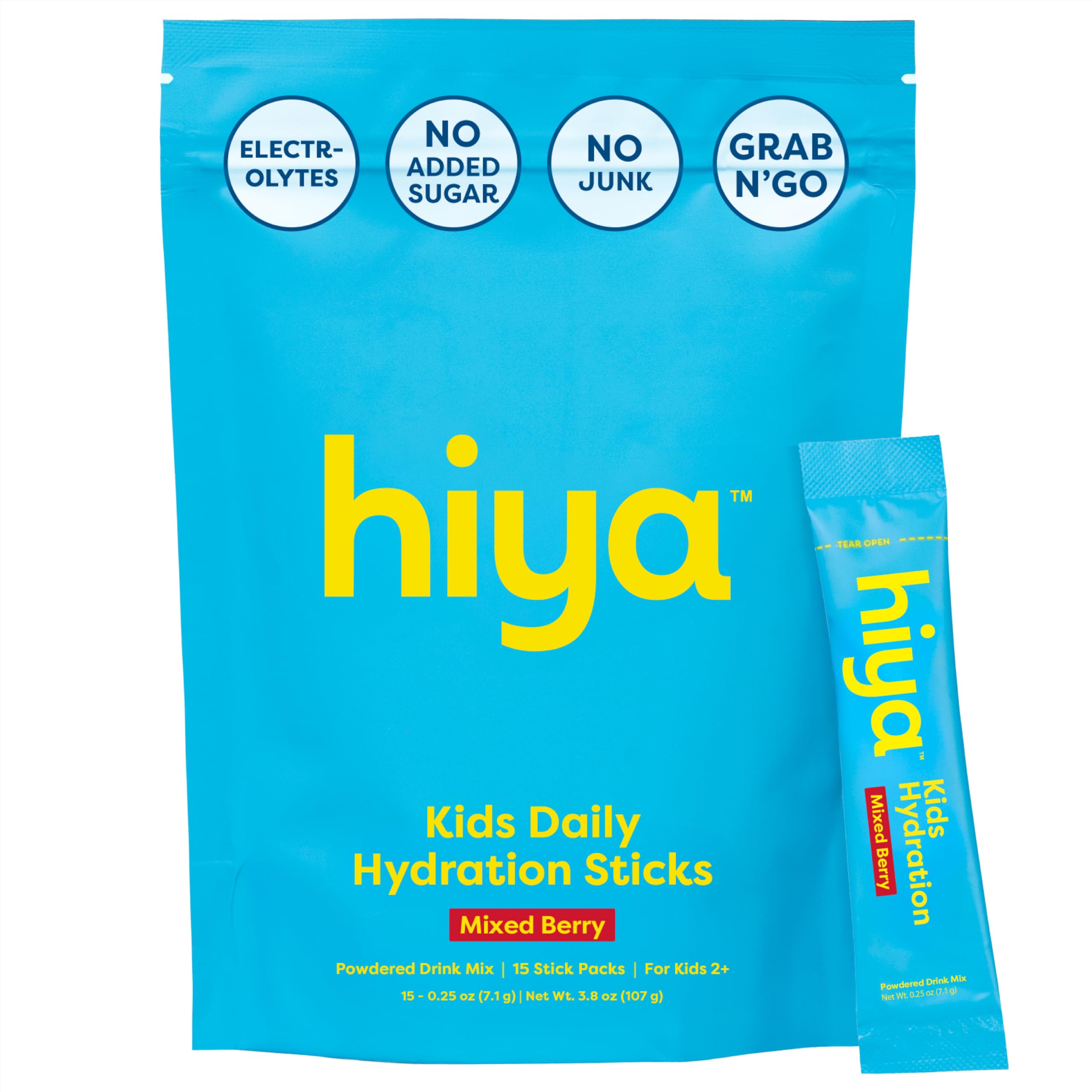 HIYA Kids Daily Hydration Packet, Electrolyte Sticks, Fruit Punch, 15 Ct — Amazon image 9