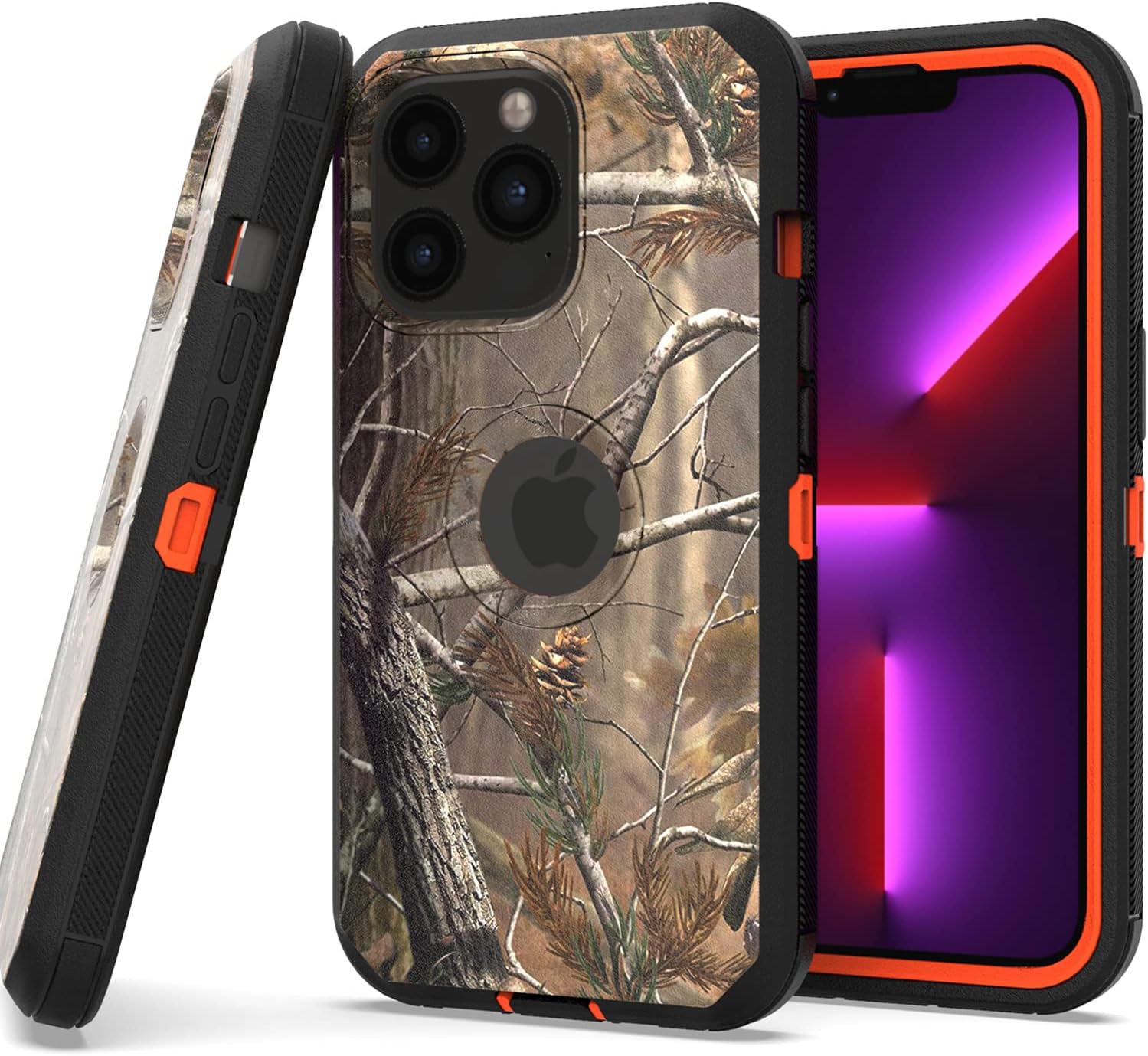 CoverON Rugged Designed for Apple iPhone 13 Pro Case, Heavy Duty Military Grade Phone Cover - Camo