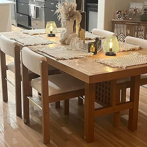 Miniatura 5 de CIMOTA Juego de 2 sillas de comedor modernas de mediados de siglo, sillas de cocina de tela de granja, tapizadas, cómodas, sillas de comedor sin