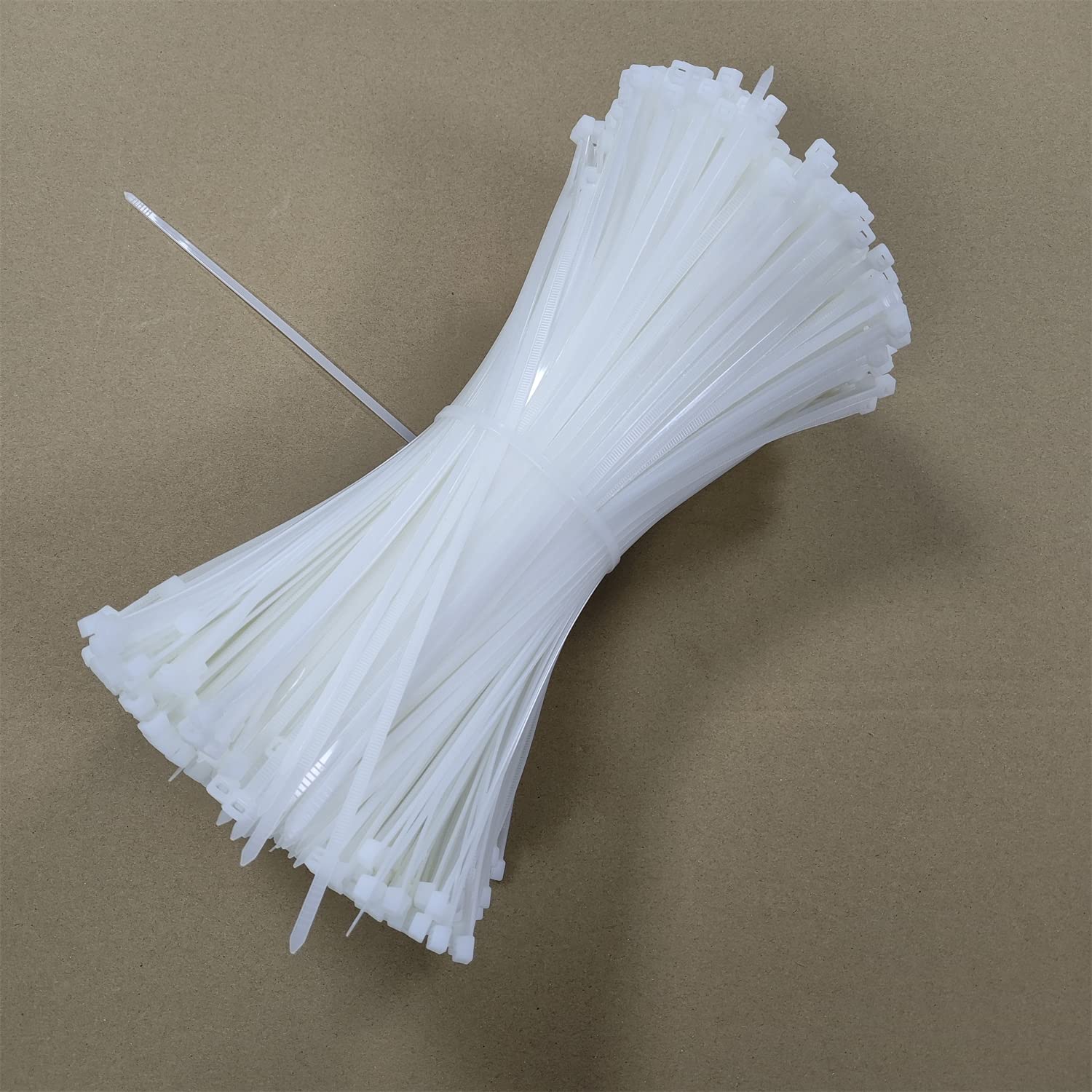 Opaski na zamek błyskawiczny, 1000 szt., 30 cm, wytrzymałe, wysokiej jakości plastikowe opaski druciane o wytrzymałości na rozciąganie 22,7 kg, opaski kablowe odporne na promieniowanie UV,