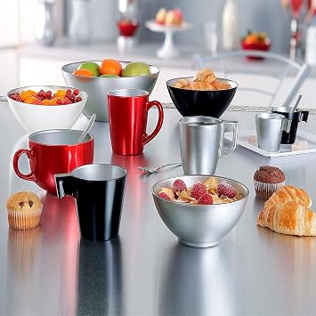 Luminarc Flashy Kaffeebecher aus Glas mit Henkel für Mikrowelle 250 ml 6 Stück