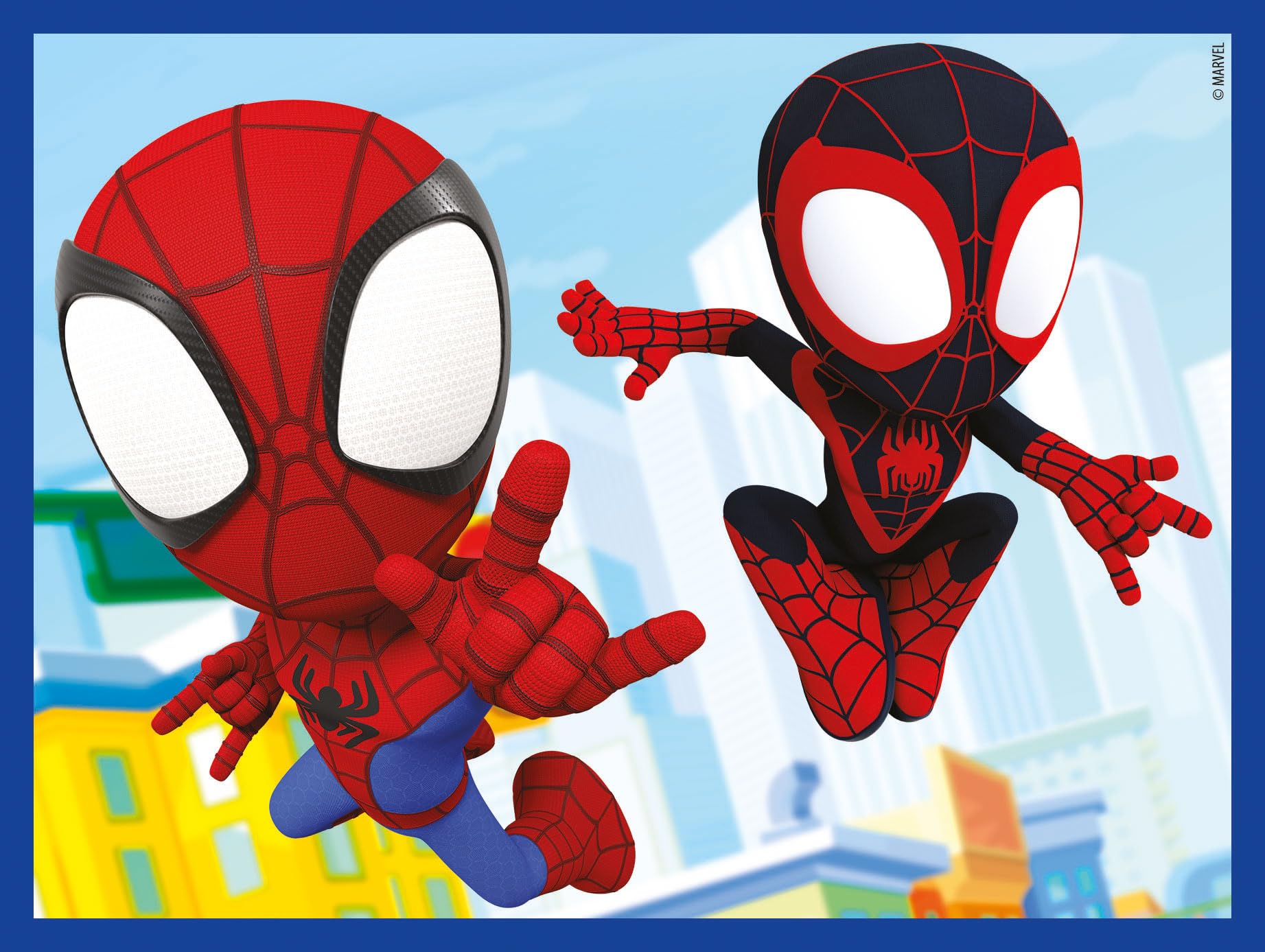 Clementoni Puzzle - Marvel Spidey and His Amazing Friends Un Paquete De 12 Cubos para Armar 6 Imágenes Distintas, Puzzle Infantil 3-5 Años De 12 Piezas, 41198