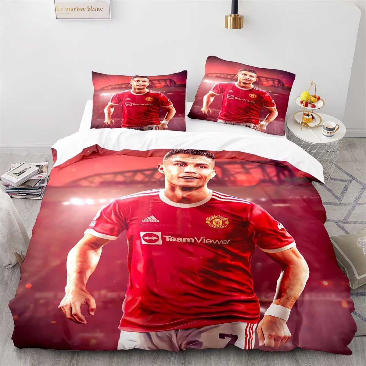 Shaari Duvet Cover Set Soft Lightweight Microfiber 3 Piece Bedding Set with 2 Pillowcase Kids Quilt Cover with Zipper Closure Super King 260 x 220 cm — image 1