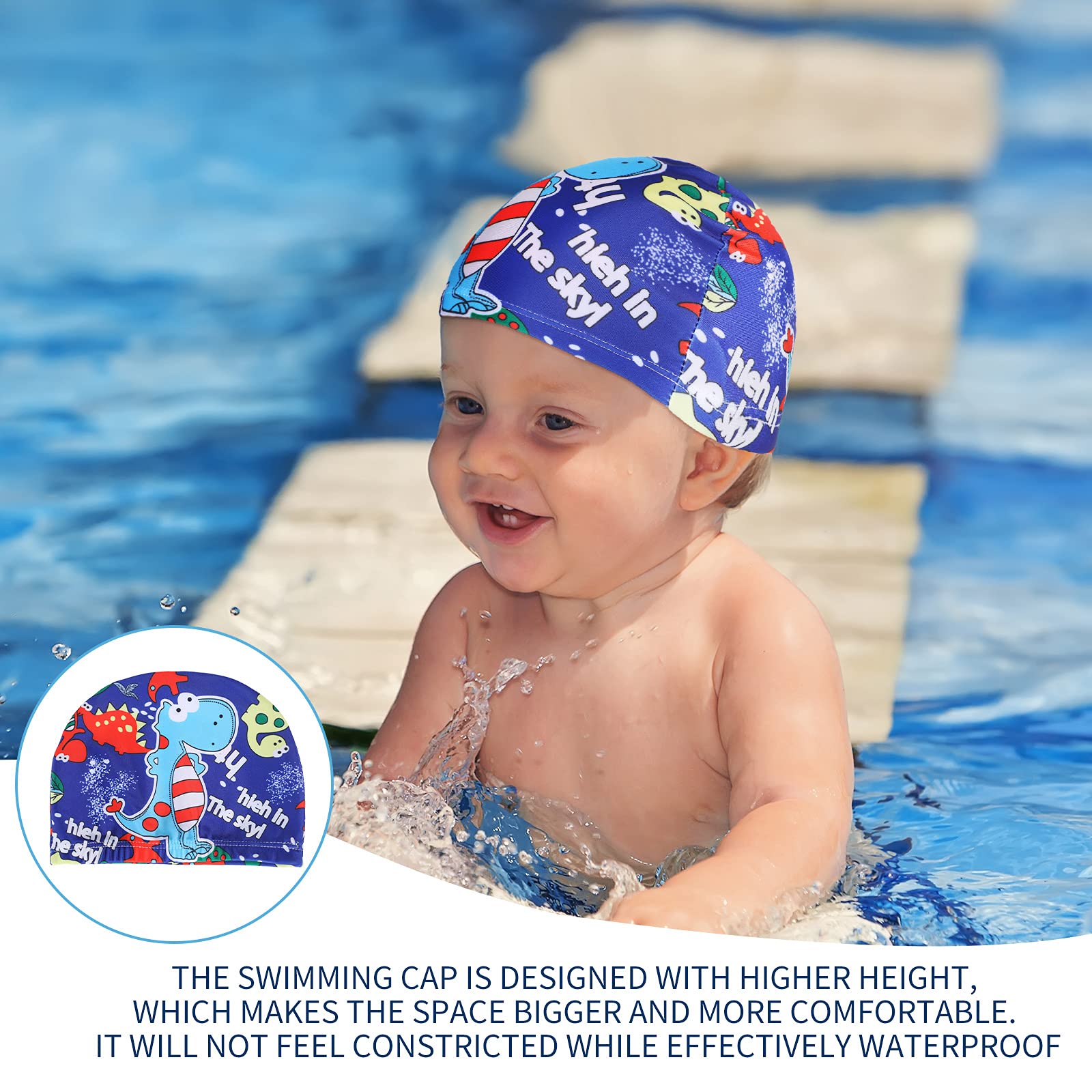 2 Cuffie Da Nuoto In Tessuto - Unisex, Adulti E Bambini, Elastica E Comfort - Foto 4